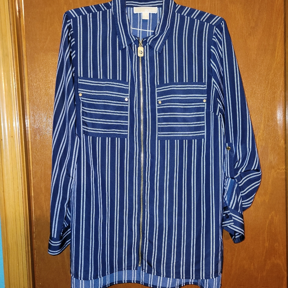 MICHAEL Kors full zip blouse